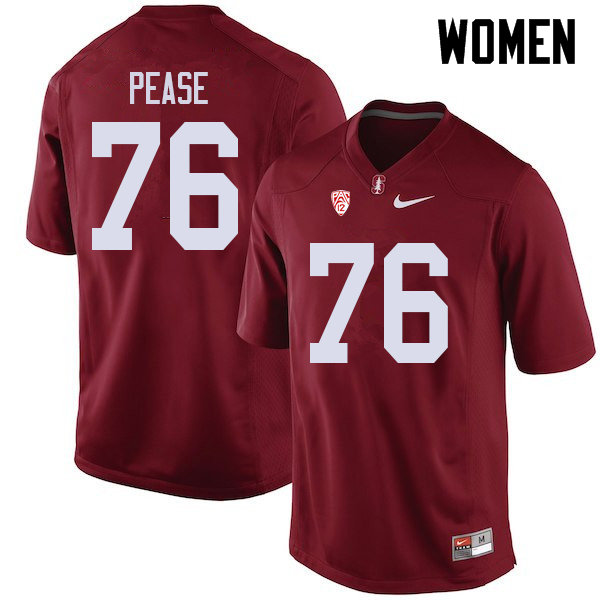 Women #76 Grant Pease Stanford Cardinal College Football Jerseys Sale-Cardinal